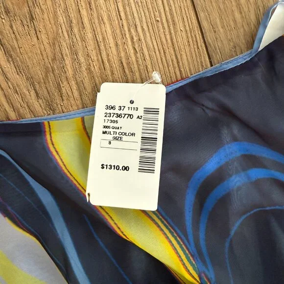 Jackie Rogers NWT Silk Faux Wrap skirt size 8$1,310 !!